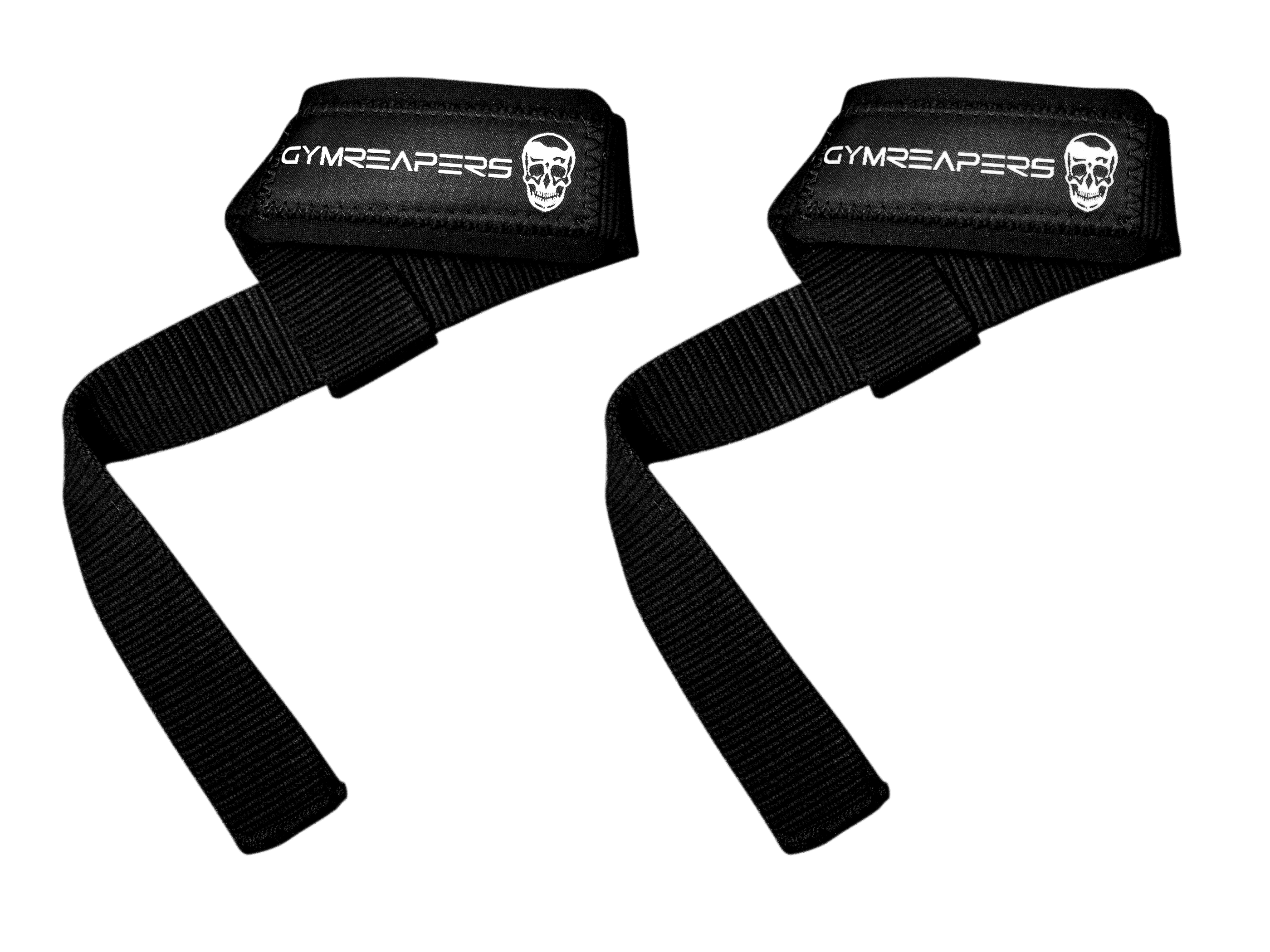 Lifting Wrist Straps for Weightlifting, Bodybuilding, Powerlifting, Strength Training, & Deadlifts - Padded Neoprene with 18 Inch Cotton (Black)